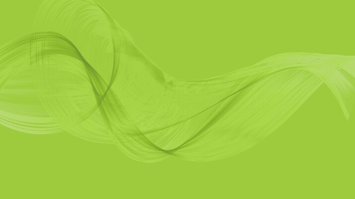 Abstract green background with flowing, translucent wave patterns.